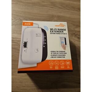 itek Smart Home Wi-Fi Range Extender Double Wi-Fi Coverage & Eliminate Dead zone